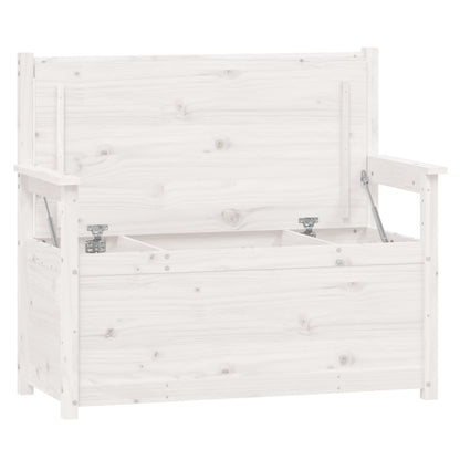 Benk hvit 112,5x51,5x96,5 cm heltre furu