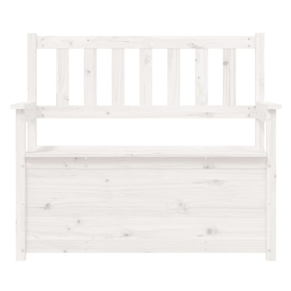 Benk hvit 112,5x51,5x96,5 cm heltre furu