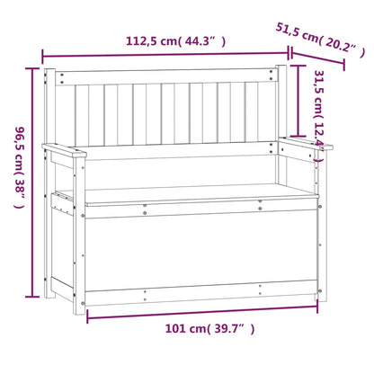 Benk hvit 112,5x51,5x96,5 cm heltre furu