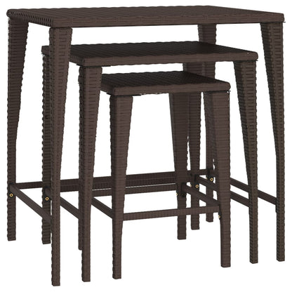 Stablebord 3 stk brun polyrotting