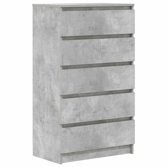 Kommode betonggrå 60x36x103 cm konstruert tre