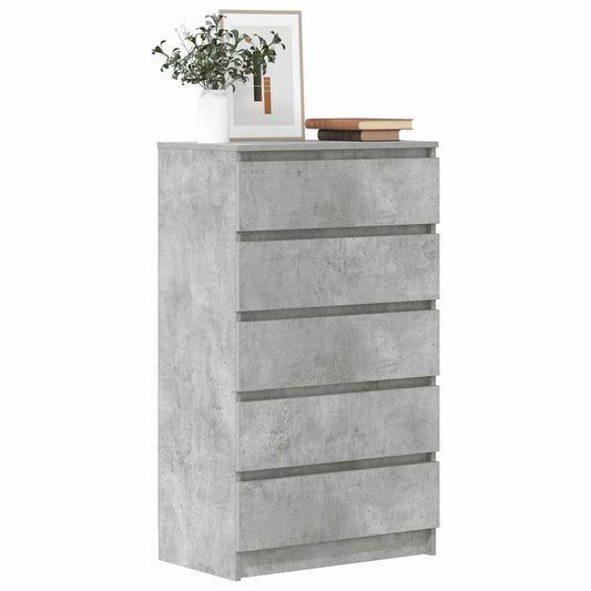 Kommode betonggrå 60x36x103 cm konstruert tre