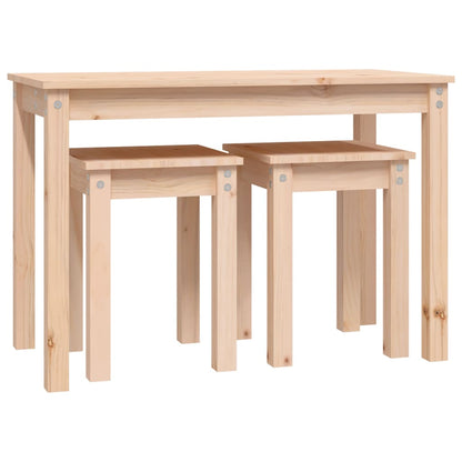 Stablebord 3 stk heltre furu