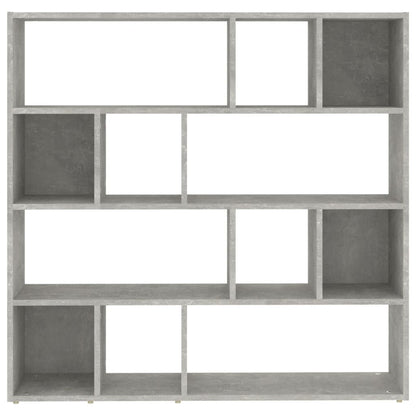 Bokhylle/romdeler betonggrå 105x24x102 cm