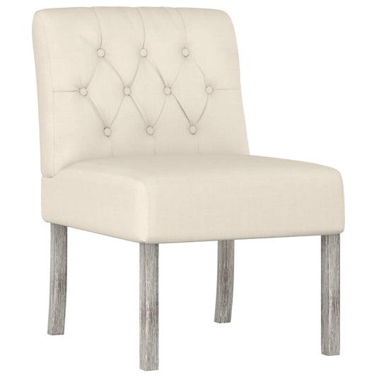 Lenestol uten armlener lin knappdesign