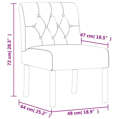 Lenestol uten armlener lin knappdesign
