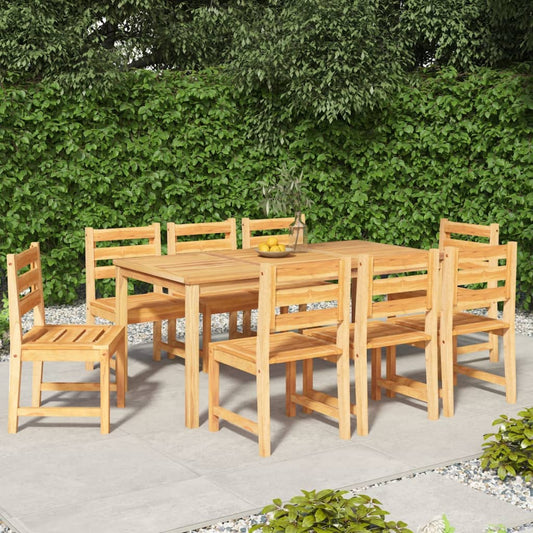 Utendørs spisestue 9 deler heltre teak