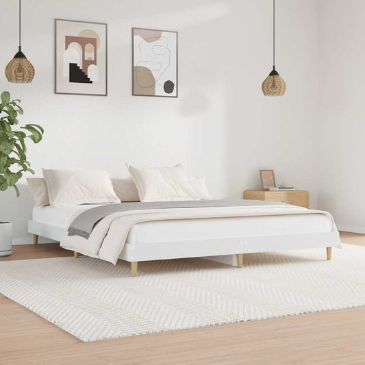 Sengeramme hvit 120x200 cm konstruert tre