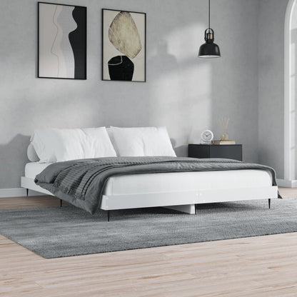 Sengeramme hvit 120x200 cm konstruert tre
