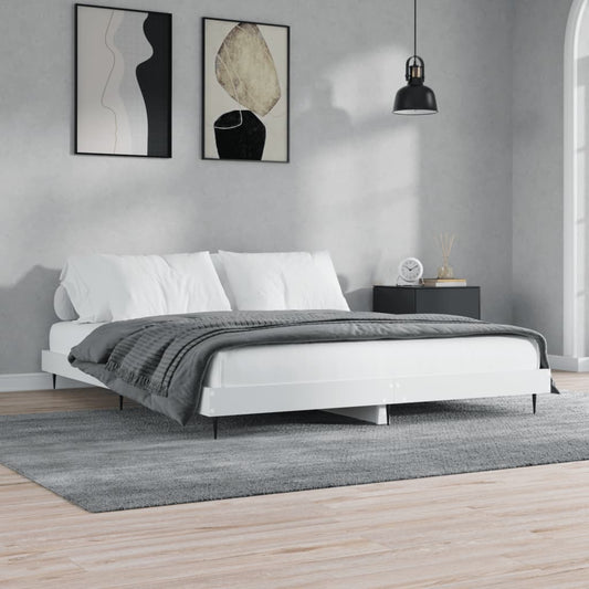 Sengeramme hvit 120x200 cm konstruert tre