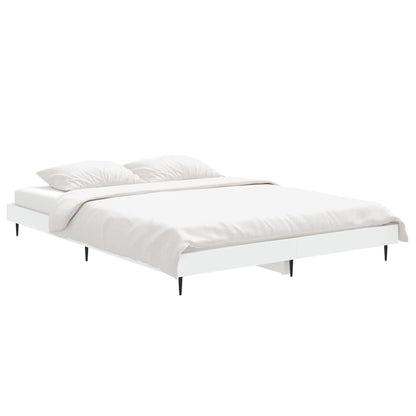 Sengeramme hvit 140x190 cm konstruert tre