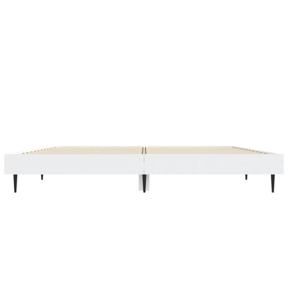 Sengeramme hvit 140x190 cm konstruert tre