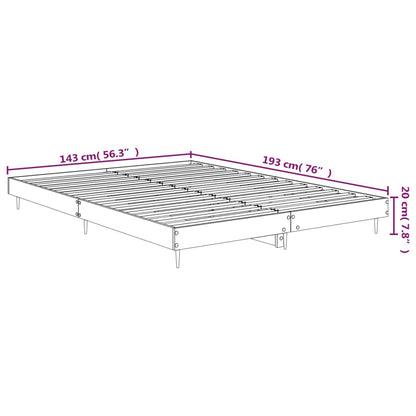 Sengeramme hvit 140x190 cm konstruert tre