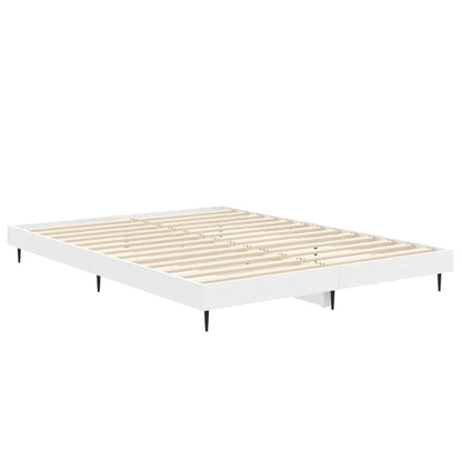 Sengeramme hvit 135x190 cm konstruert tre