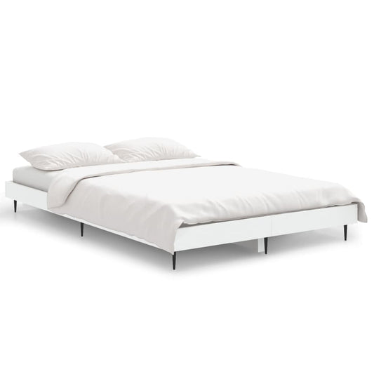 Sengeramme hvit 120x190 cm konstruert tre