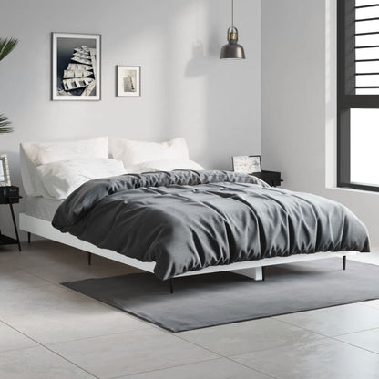 Sengeramme hvit 120x190 cm konstruert tre