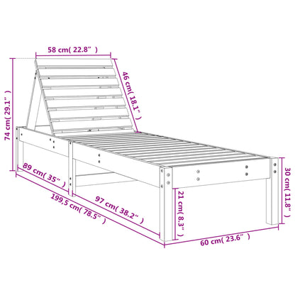 Solseng honningbrun 199,5x60x74 cm heltre furu