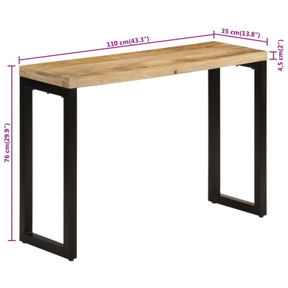 Konsollbord 110x35x76 cm grovt heltre mangotre