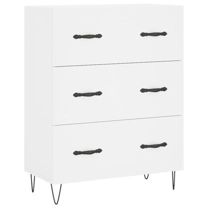 Skjenk hvit 69,5x34x90 cm konstruert tre