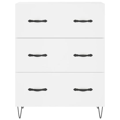 Skjenk hvit 69,5x34x90 cm konstruert tre