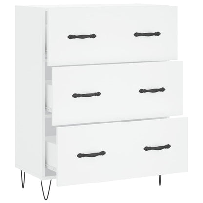 Skjenk hvit 69,5x34x90 cm konstruert tre