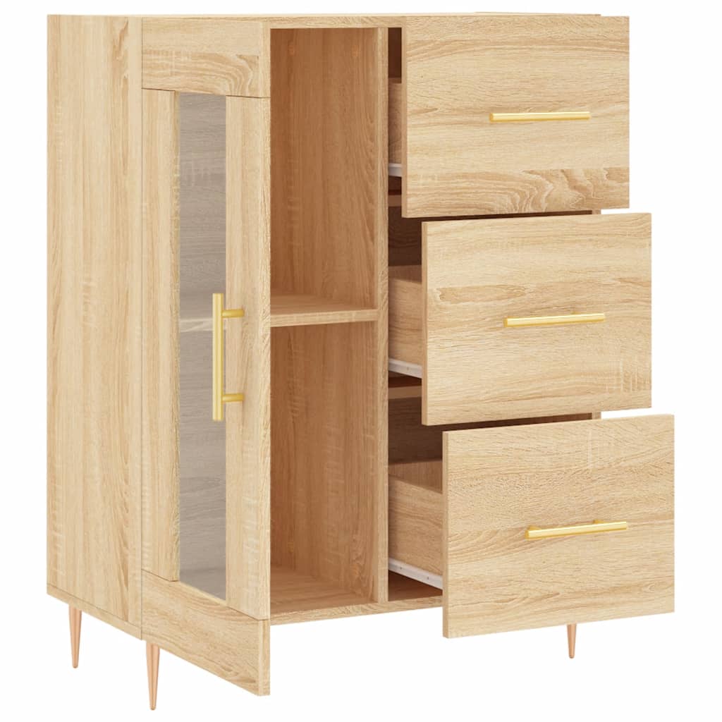 Skjenk sonoma eik 69,5x34x90 cm konstruert tre