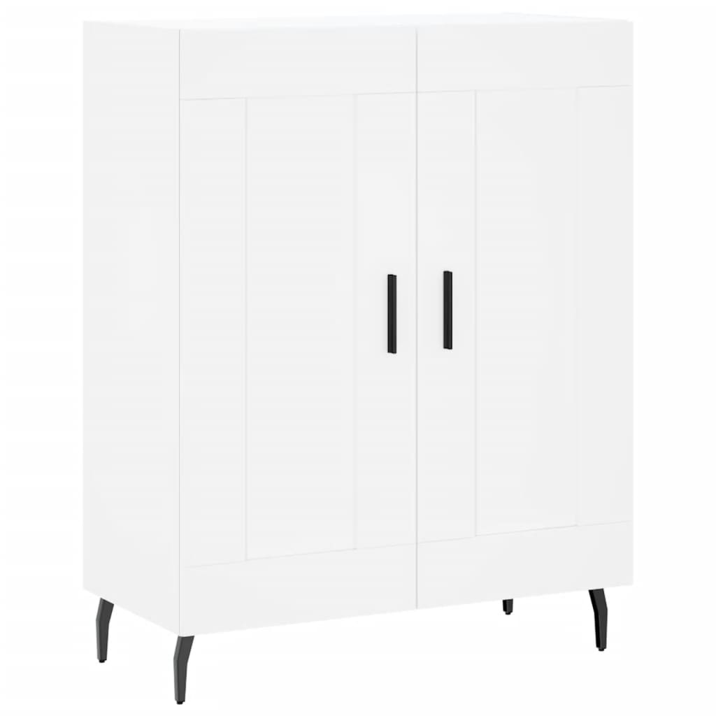 Skjenk hvit 69,5x34x90 cm konstruert tre