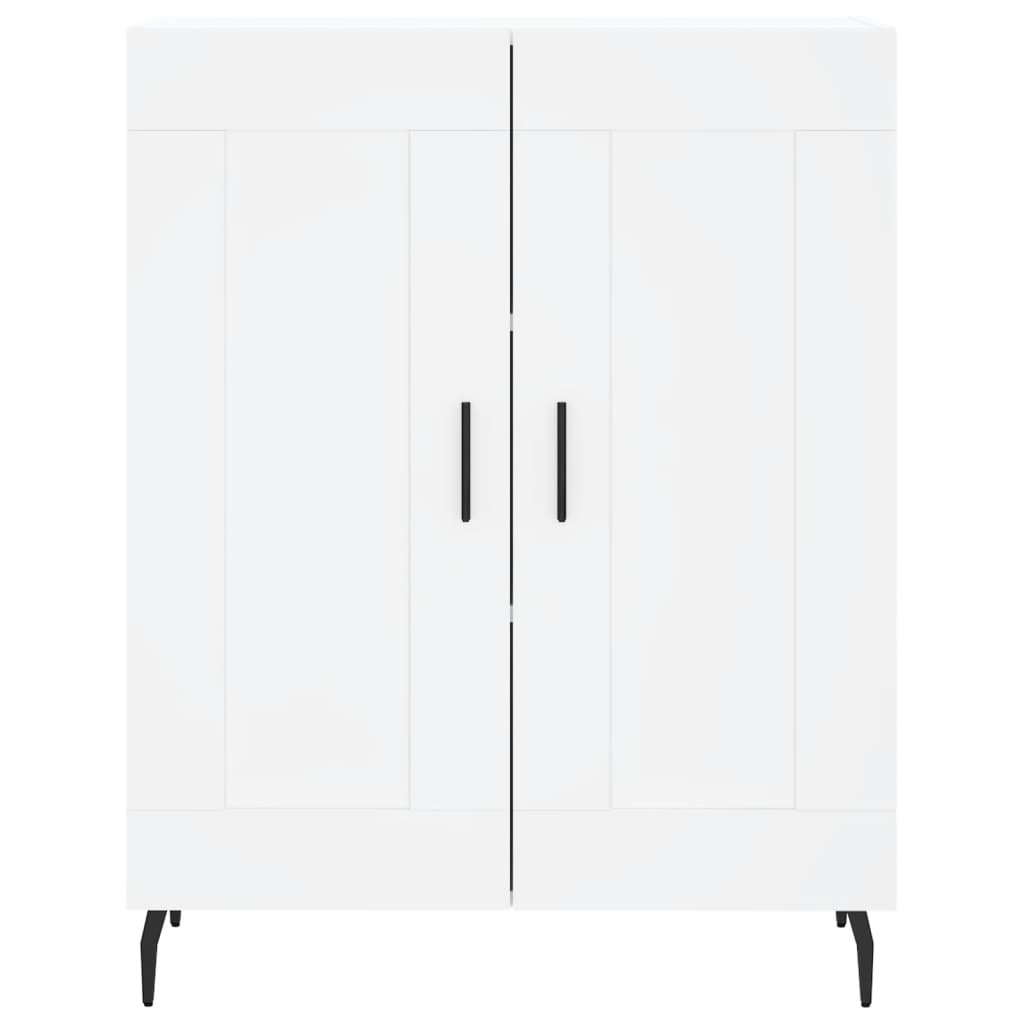 Skjenk hvit 69,5x34x90 cm konstruert tre