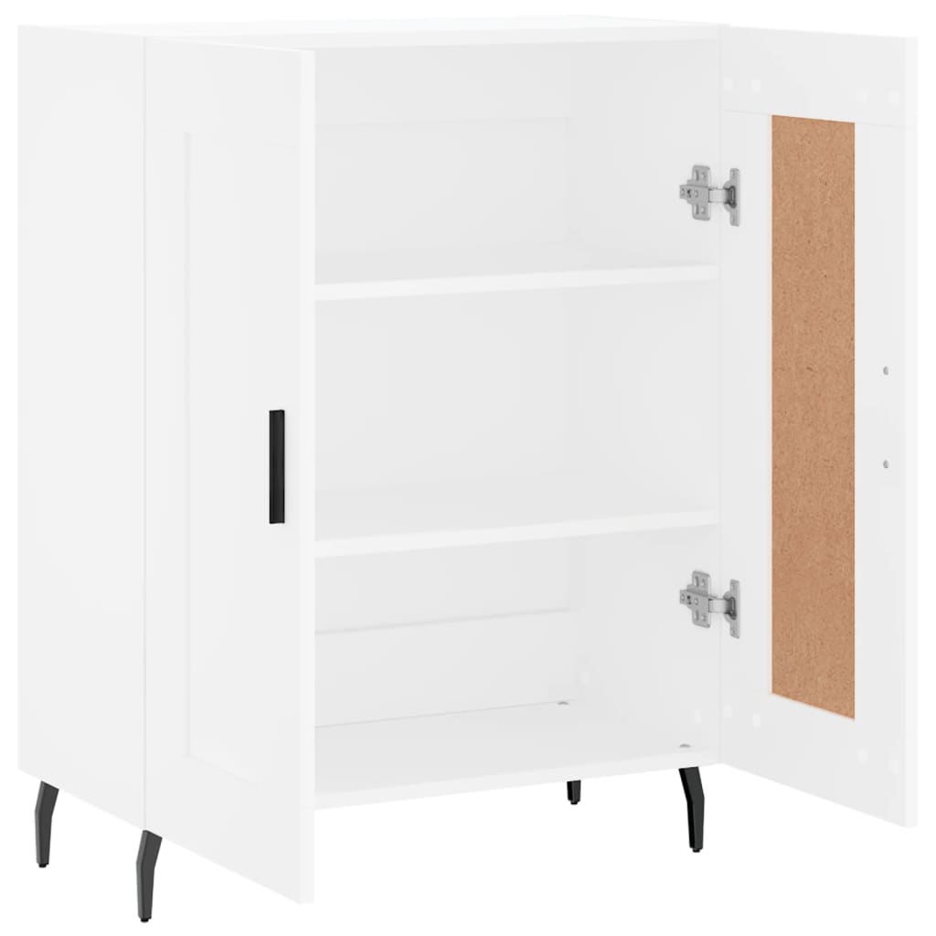 Skjenk hvit 69,5x34x90 cm konstruert tre