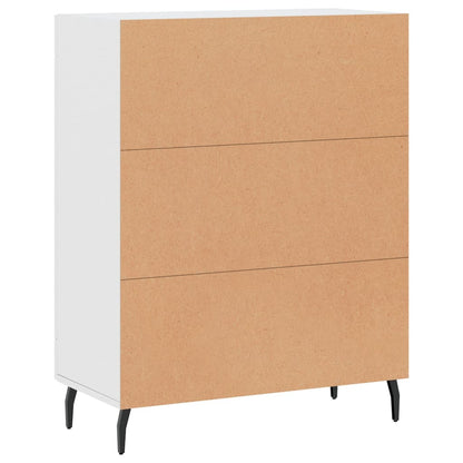 Skjenk hvit 69,5x34x90 cm konstruert tre