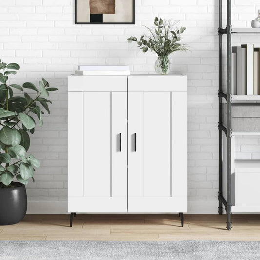 Skjenk hvit 69,5x34x90 cm konstruert tre