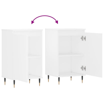 Skjenk hvit 40x35x70 cm konstruert tre