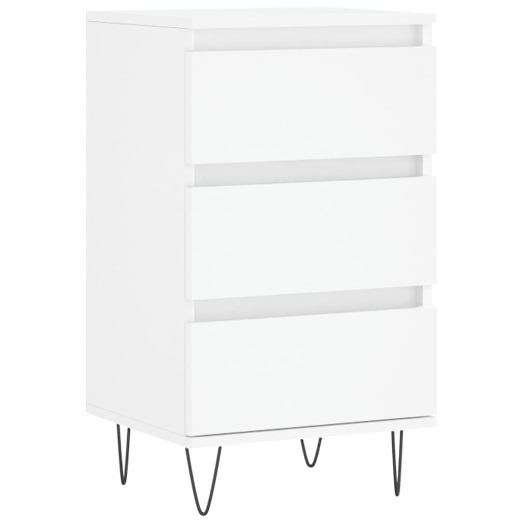 Skjenk hvit 40x35x70 cm konstruert tre