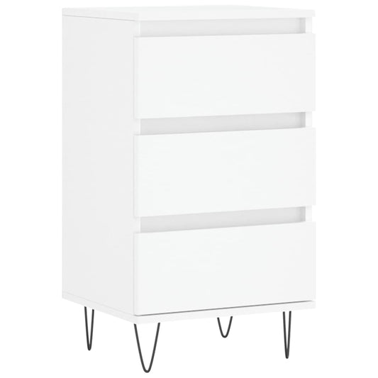 Skjenk hvit 40x35x70 cm konstruert tre