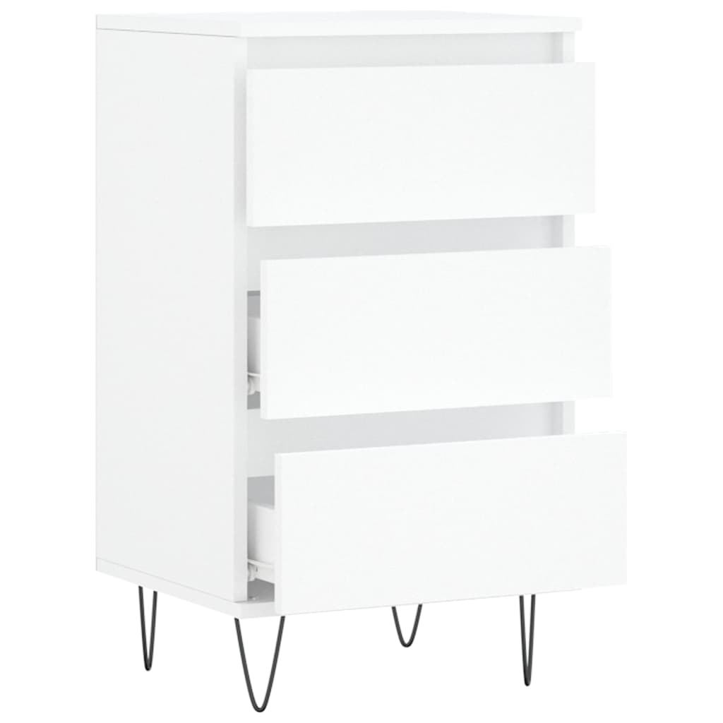 Skjenk hvit 40x35x70 cm konstruert tre