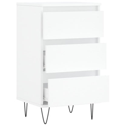 Skjenk hvit 40x35x70 cm konstruert tre