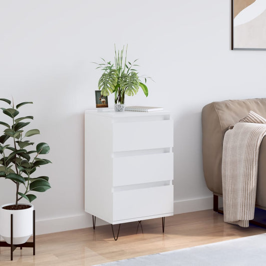 Skjenk hvit 40x35x70 cm konstruert tre