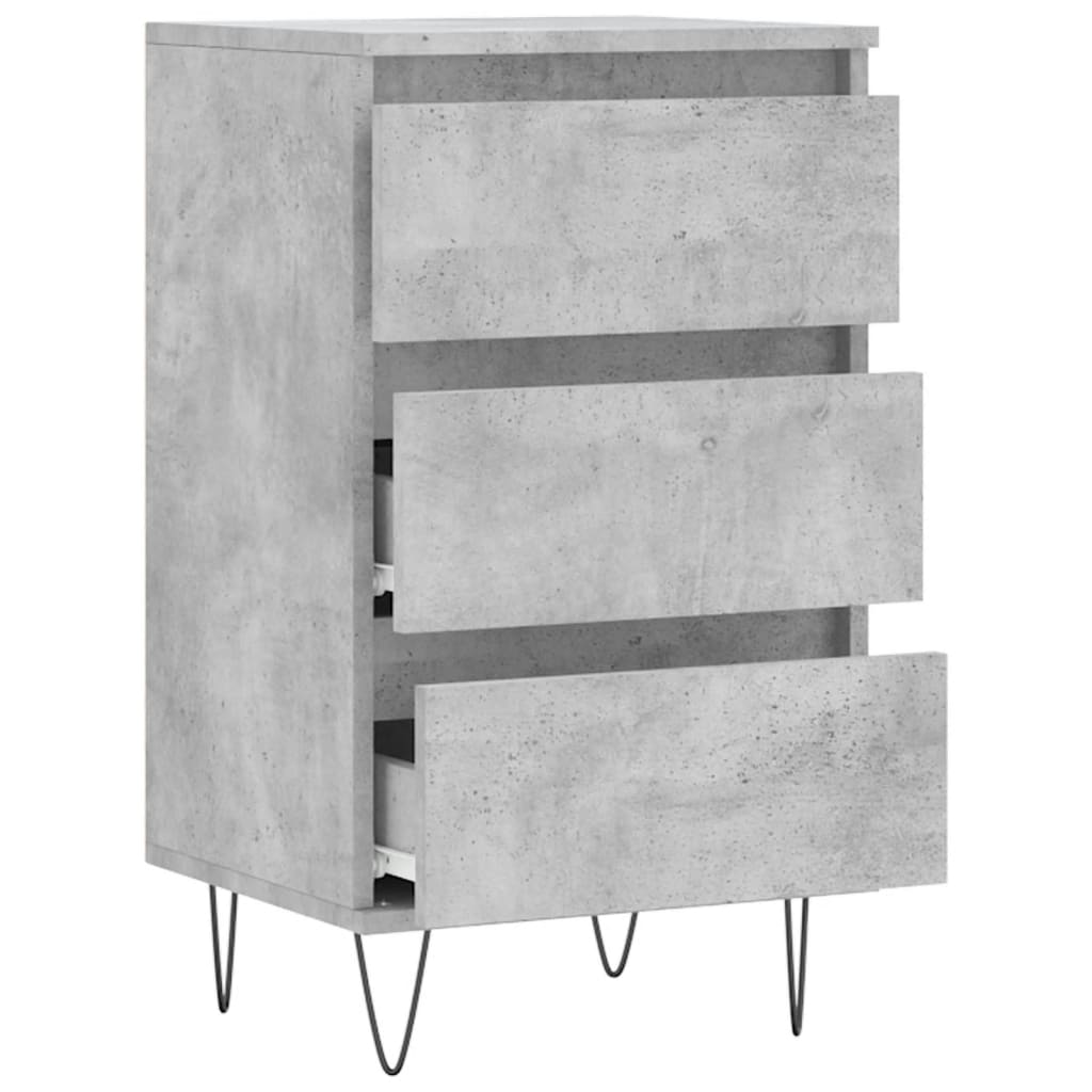 Skjenk betonggrå 40x35x70 cm konstruert tre