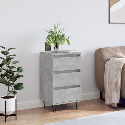 Skjenk betonggrå 40x35x70 cm konstruert tre