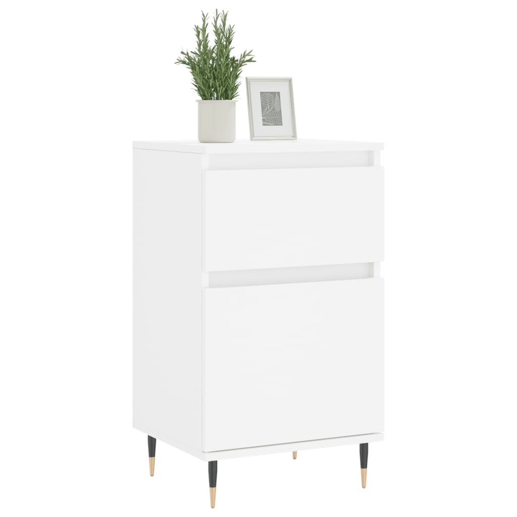 Skjenk hvit 40x35x70 cm konstruert tre
