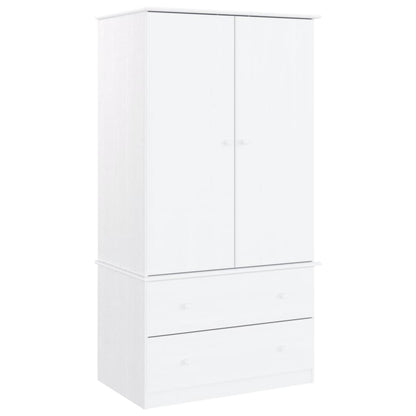 Garderobe ALTA hvit 90x55x170 cm heltre furu