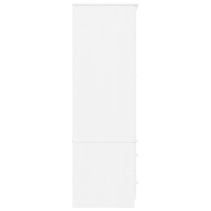 Garderobe ALTA hvit 90x55x170 cm heltre furu