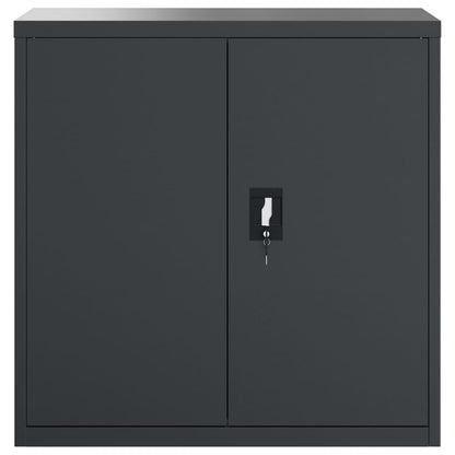 Arkivskap antrasitt 90x40x130 cm stål