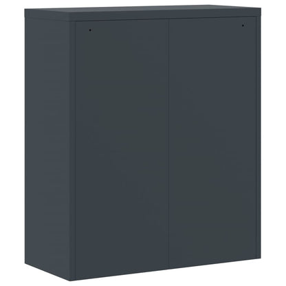 Arkivskap antrasitt 90x40x145 cm stål