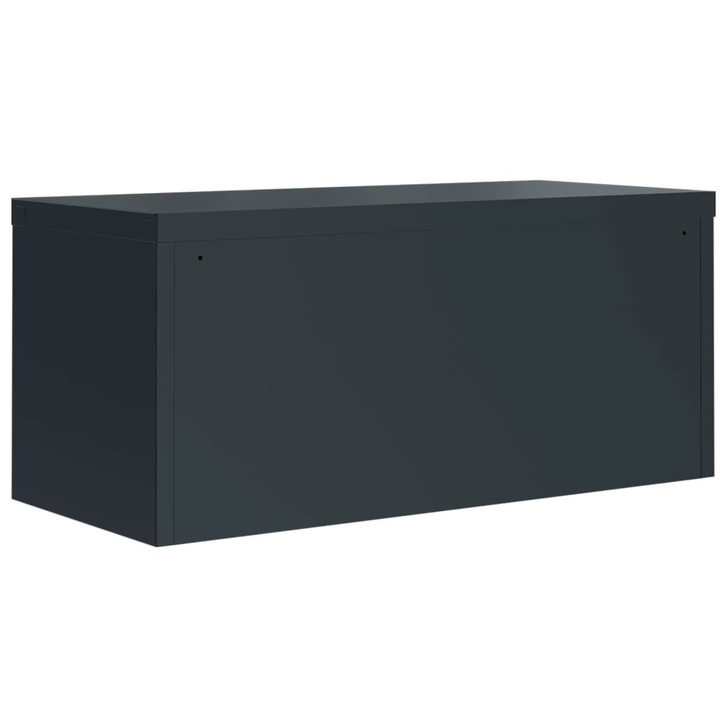 Arkivskap antrasitt 90x40x240 cm stål