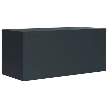Arkivskap antrasitt 90x40x240 cm stål