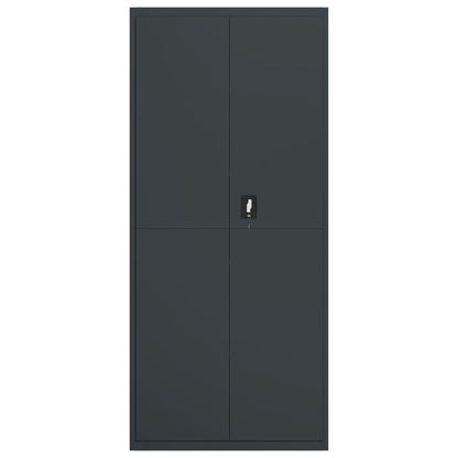 Arkivskap antrasitt 90x40x240 cm stål
