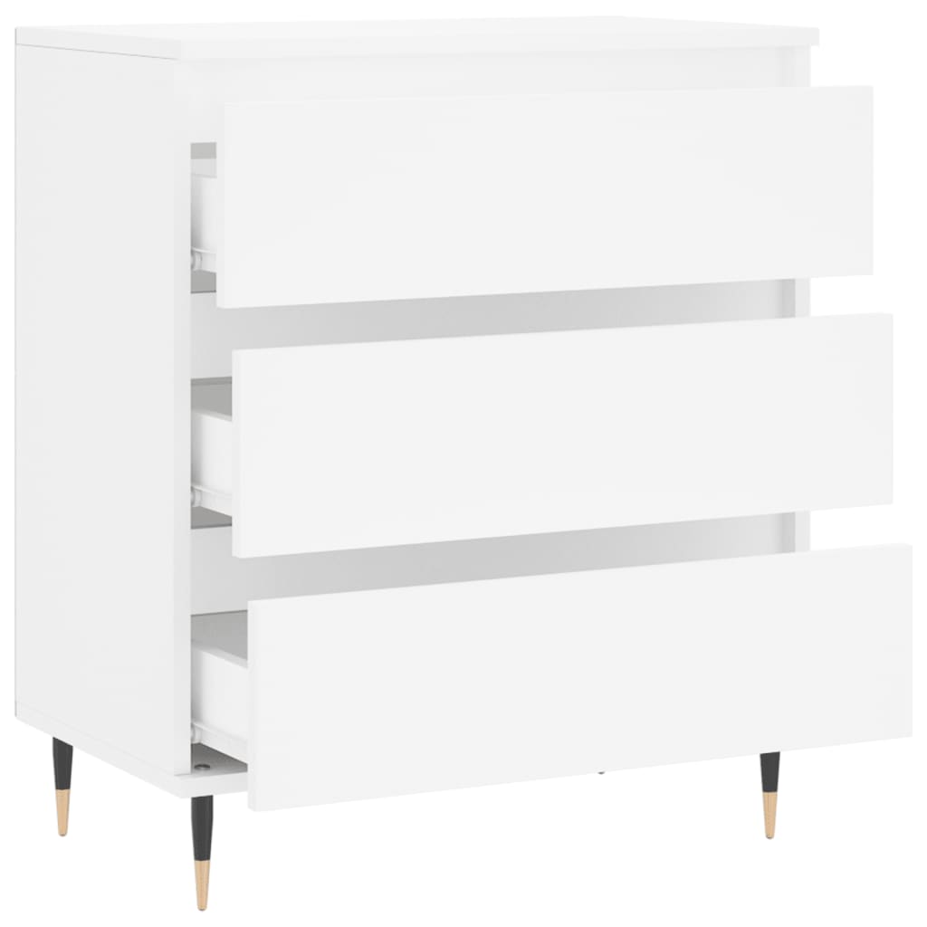 Skjenk hvit 60x35x70 cm konstruert tre