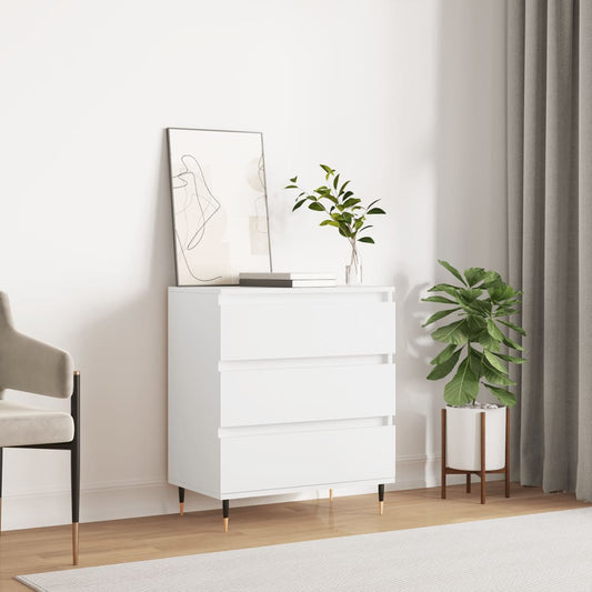 Skjenk hvit 60x35x70 cm konstruert tre