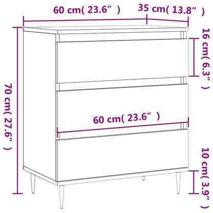 Skjenk sonoma eik 60x35x70 cm konstruert tre